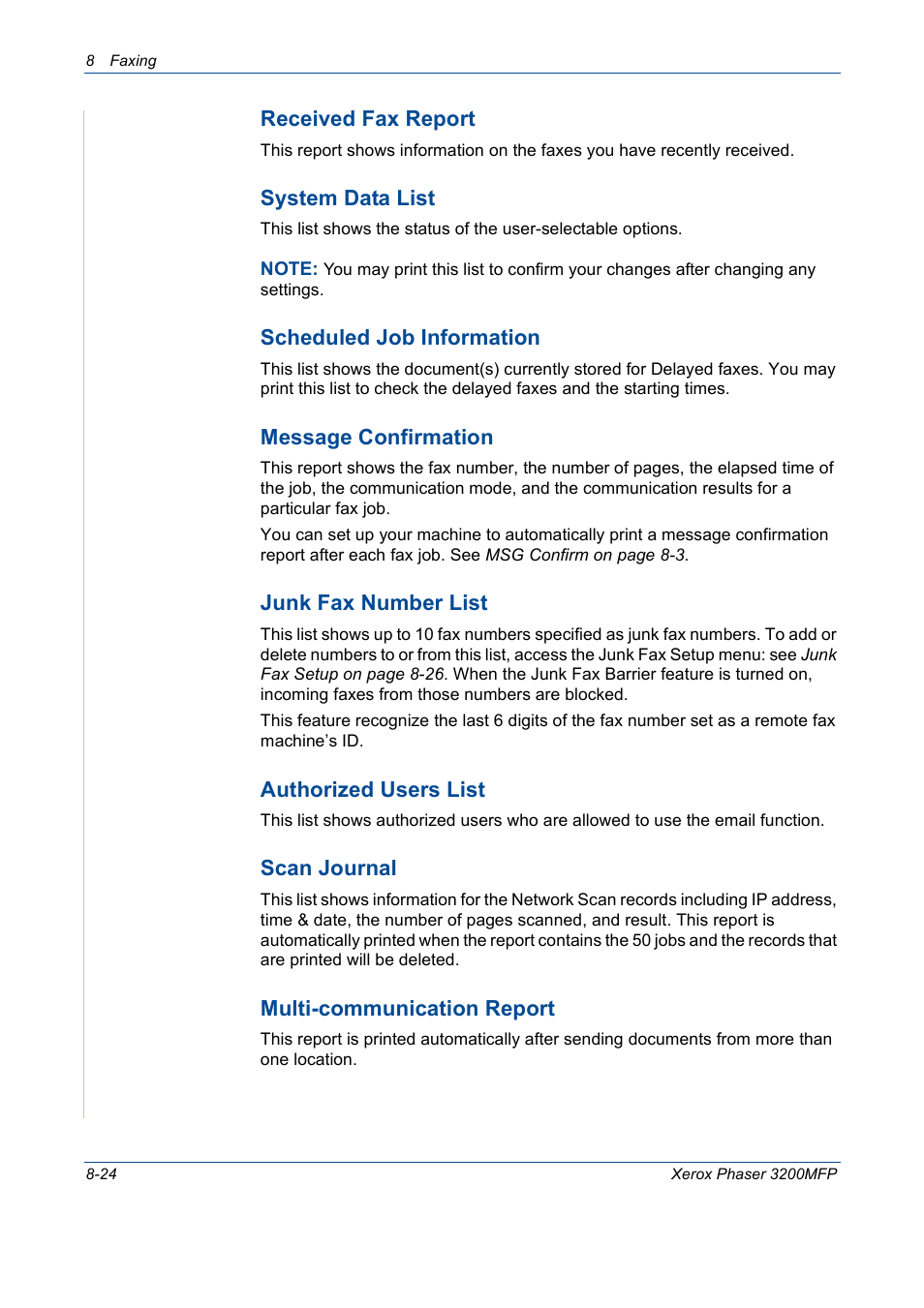 Xerox 3200MFP User Manual | Page 168 / 236