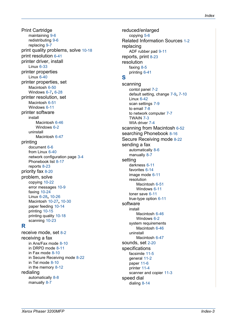 Xerox 3200MFP User Manual | Page 235 / 236