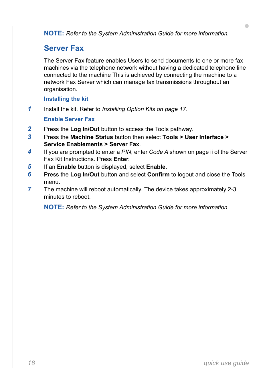 Server fax | Xerox 3635MFP User Manual | Page 22 / 42