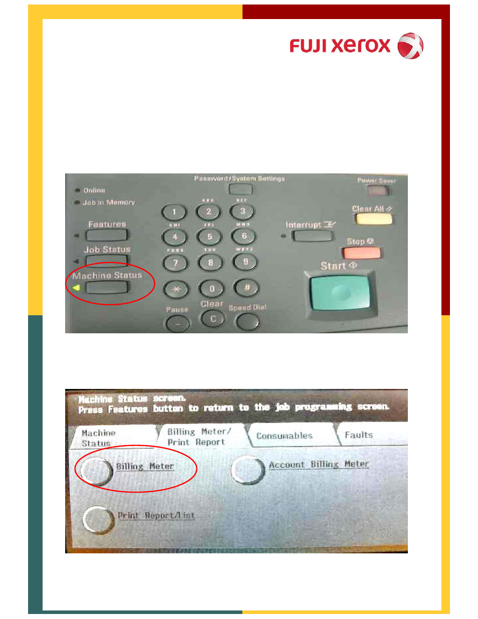 Checking billing meters | Xerox 320 User Manual | Page 18 / 22