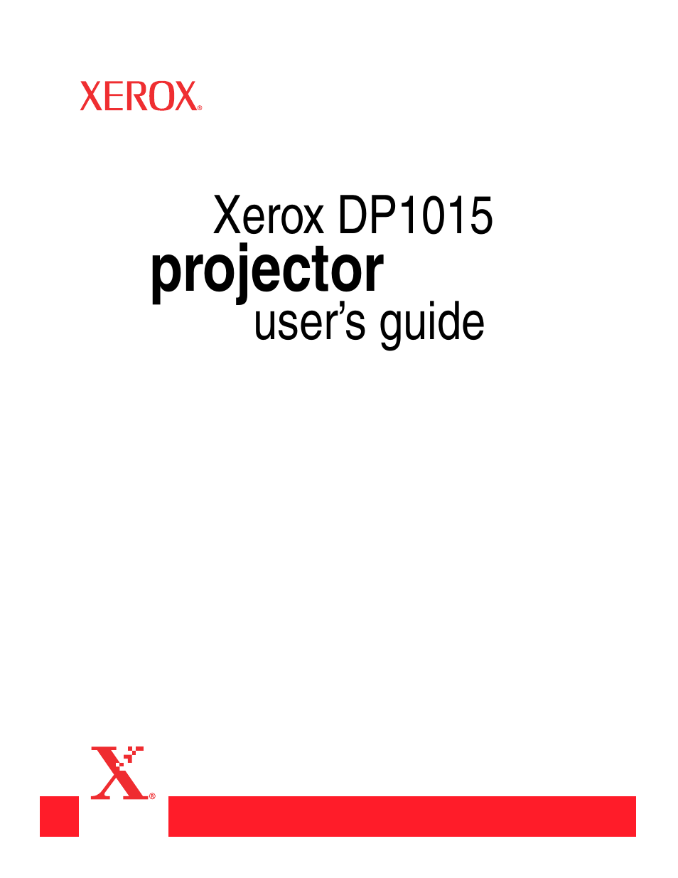 Projector | Xerox DP 1015 User Manual | Page 2 / 46