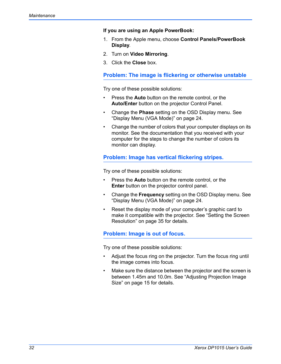 Xerox DP 1015 User Manual | Page 37 / 46