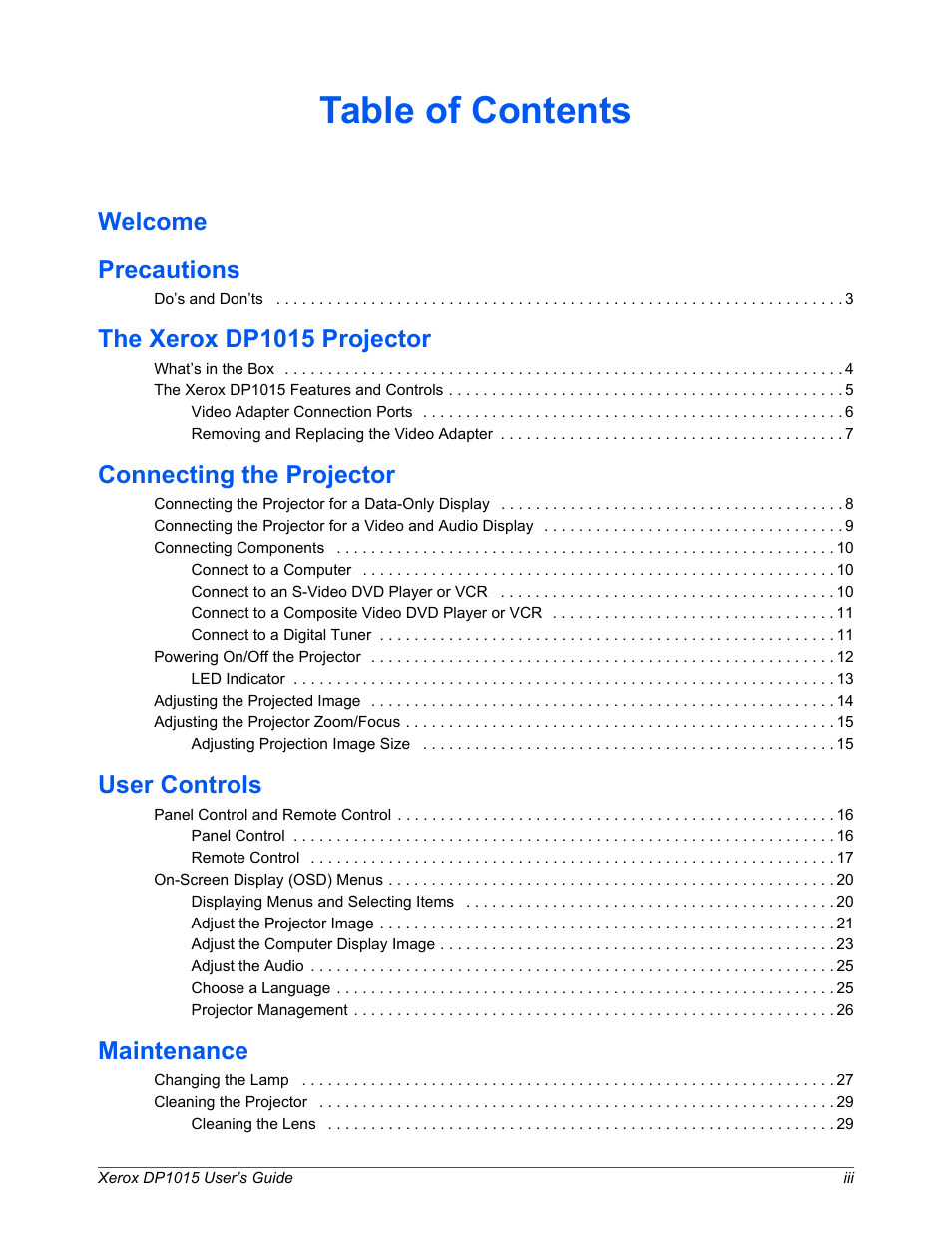 Xerox DP 1015 User Manual | Page 4 / 46