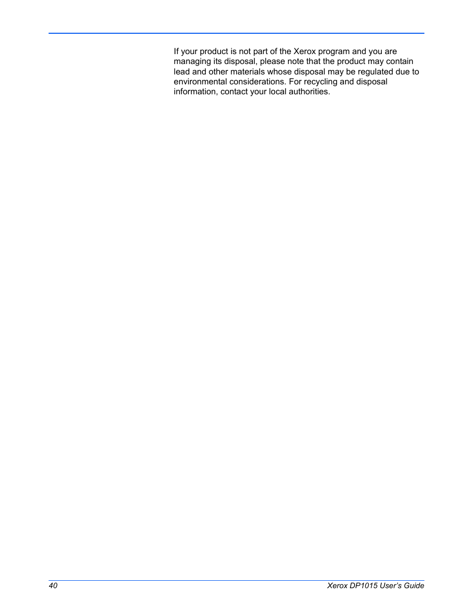 Xerox DP 1015 User Manual | Page 45 / 46