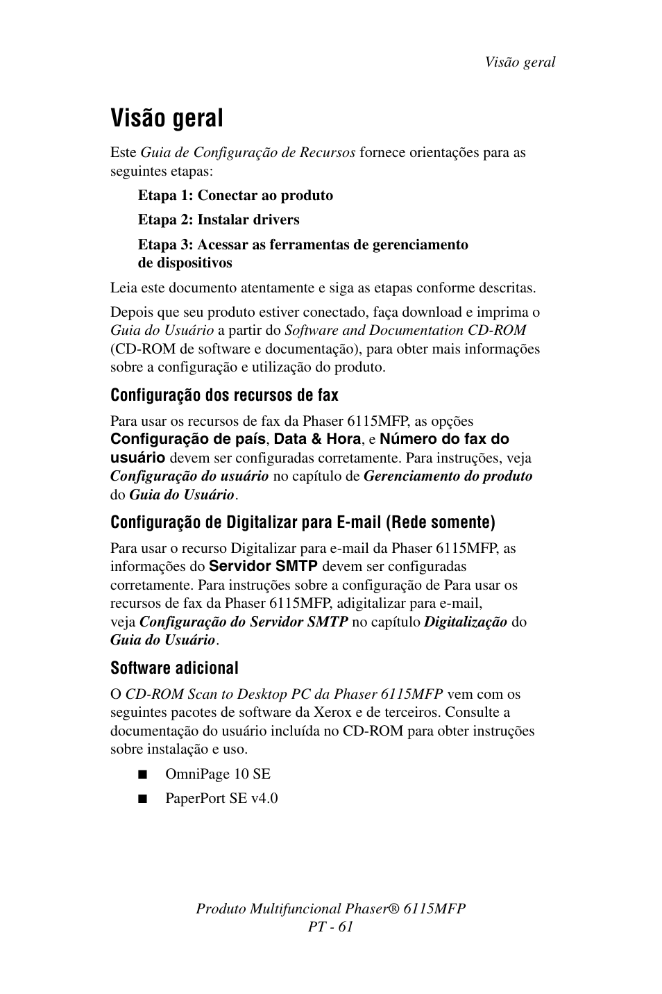 Visão geral | Xerox Phaser 6115MFP User Manual | Page 63 / 75