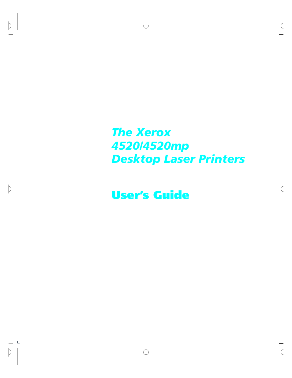 Xerox 4520 User Manual | 310 pages