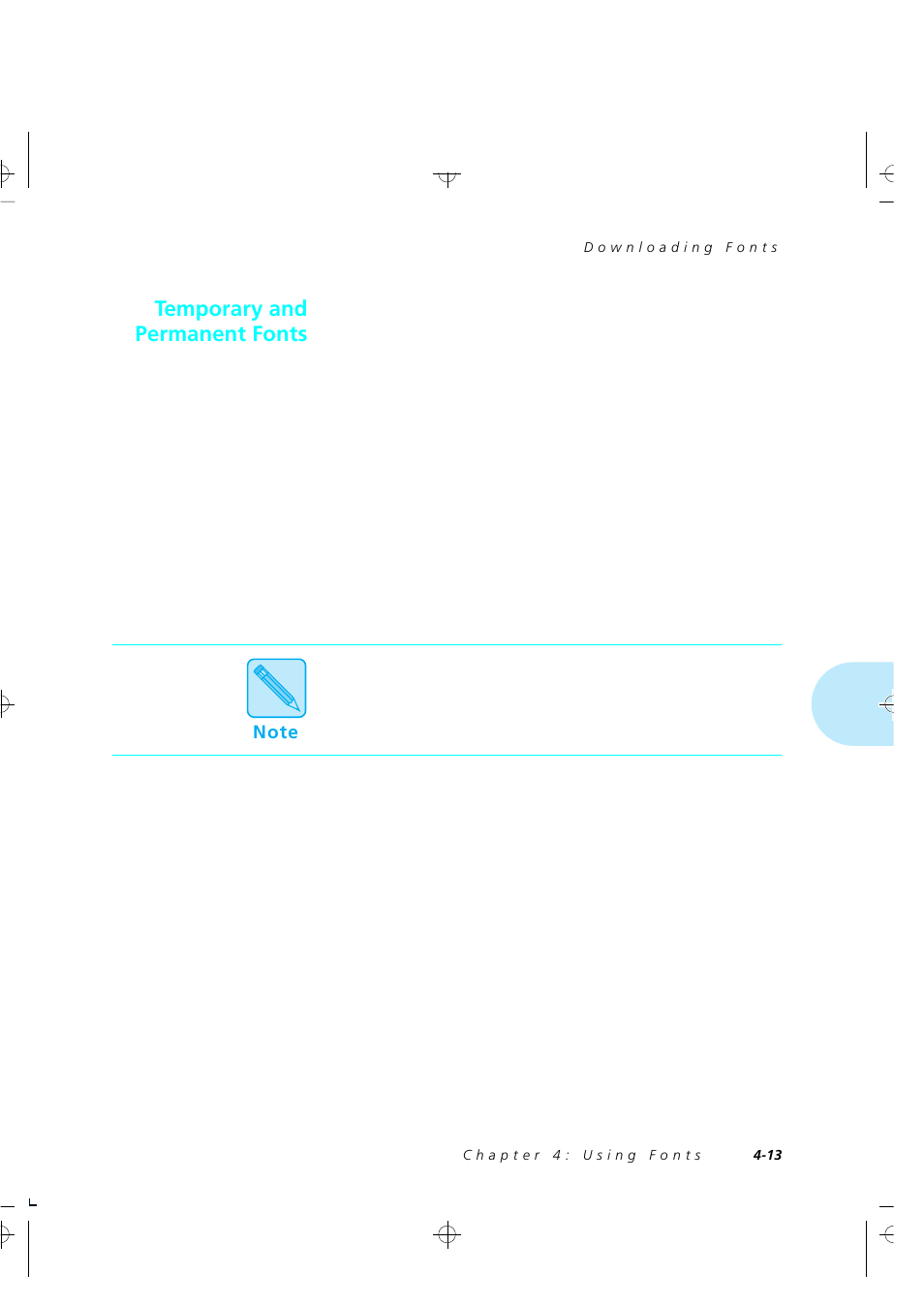 Temporary and permanent fonts | Xerox 4520 User Manual | Page 139 / 310