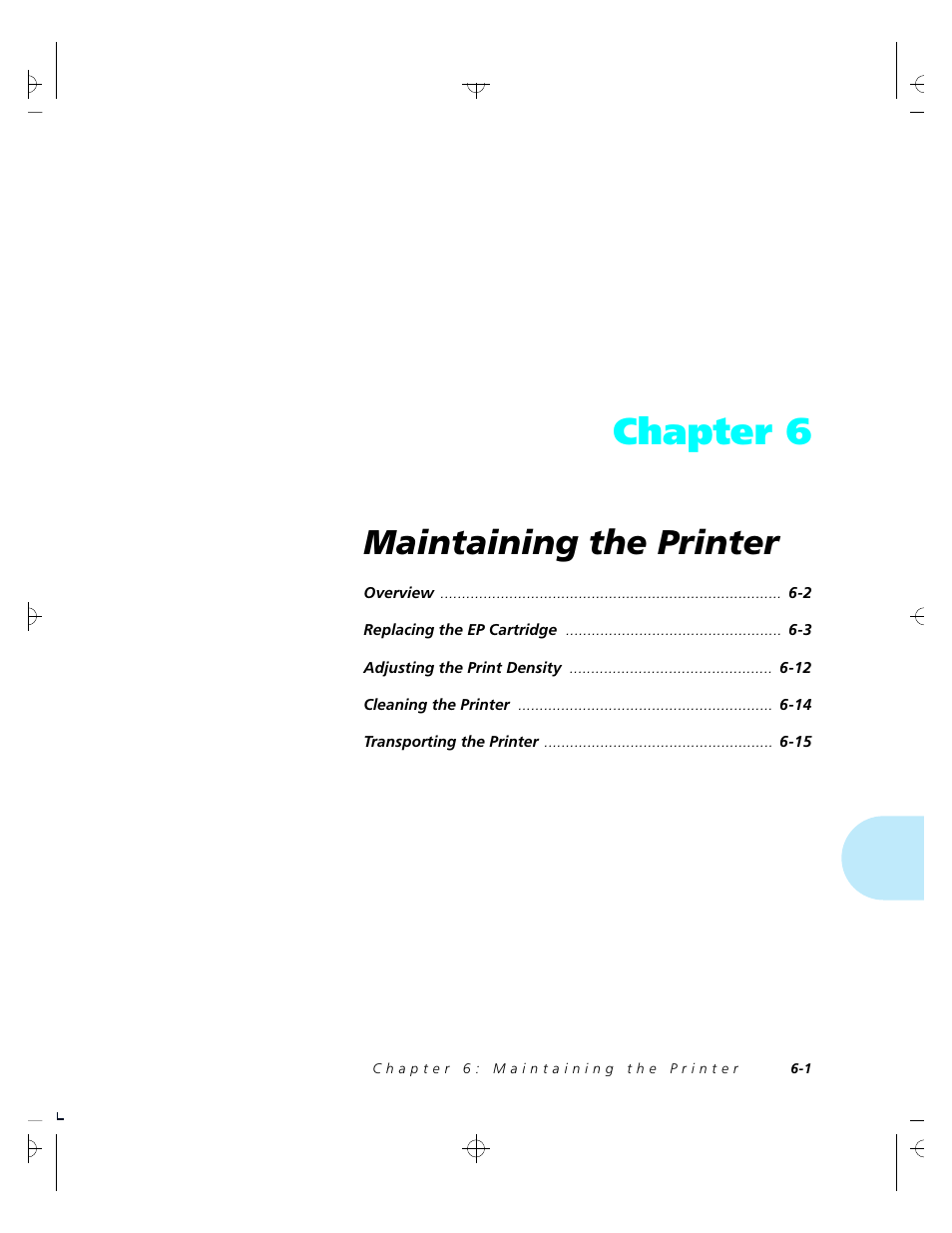Chapter 6, Maintaining the printer | Xerox 4520 User Manual | Page 159 / 310