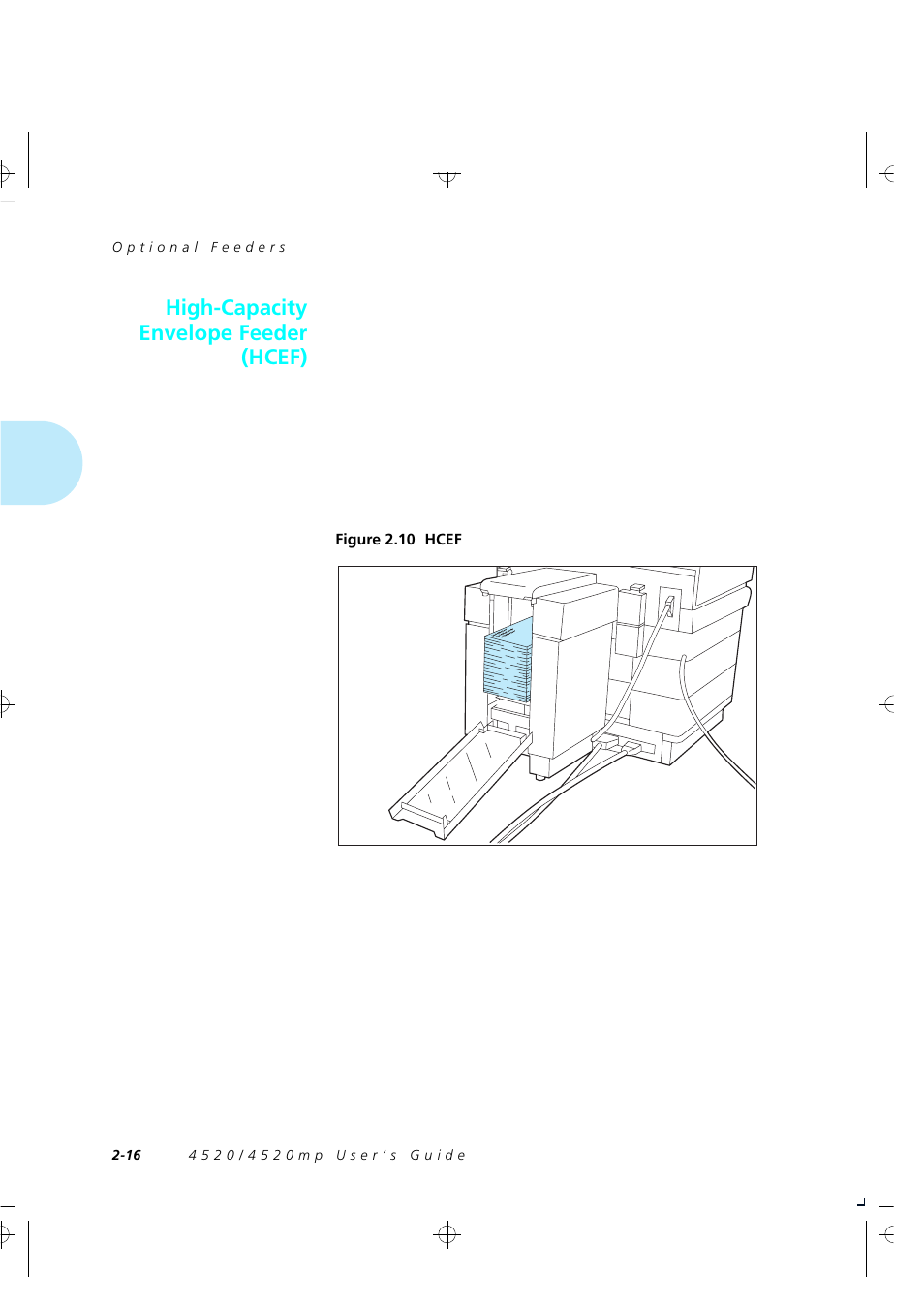 High-capacity envelope feeder (hcef) | Xerox 4520 User Manual | Page 28 / 310