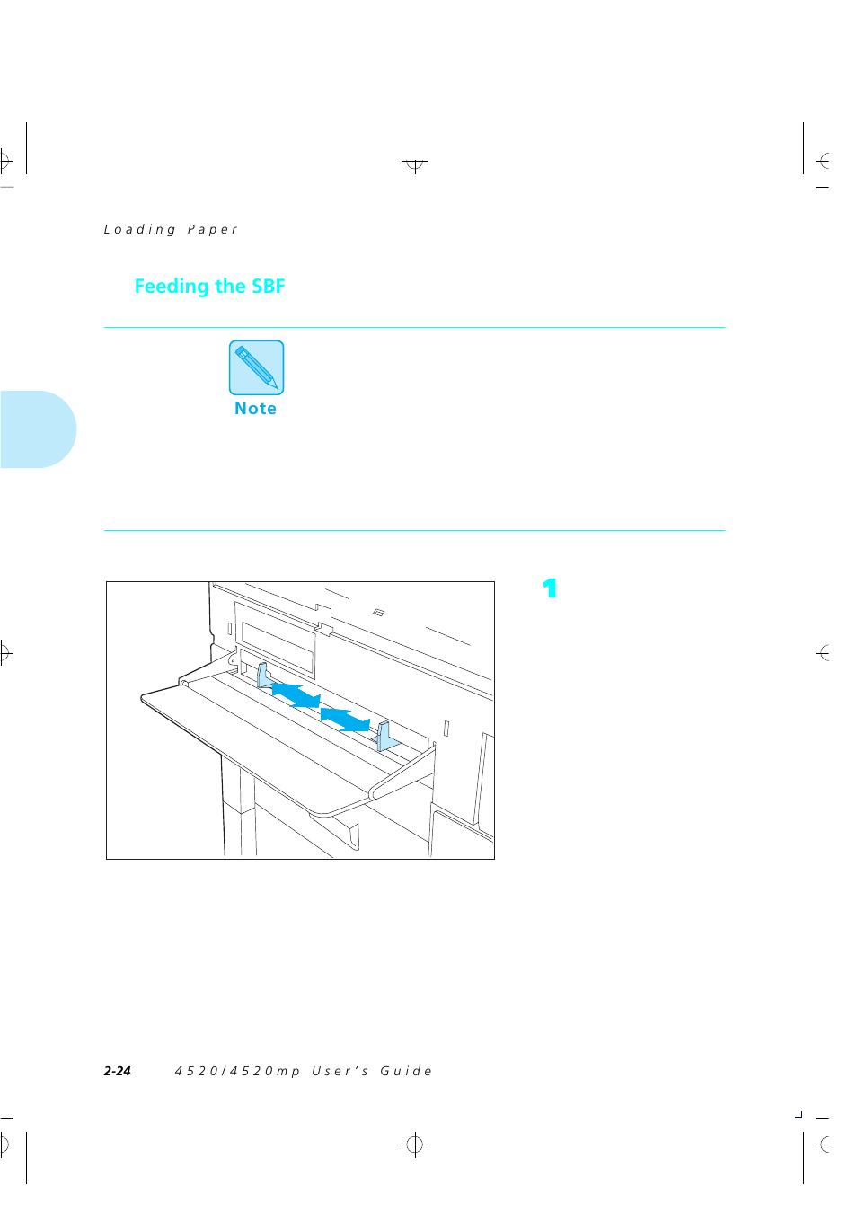 Feeding the sbf | Xerox 4520 User Manual | Page 36 / 310
