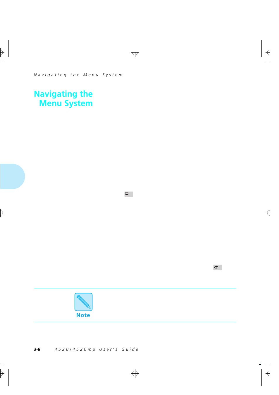 Navigating the menu system | Xerox 4520 User Manual | Page 62 / 310