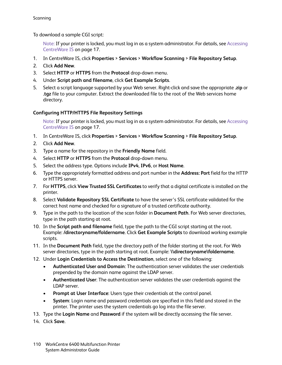 Xerox WorkCentre 6400 User Manual | Page 110 / 184