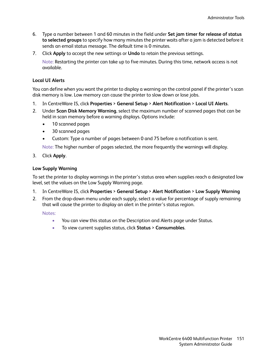 Xerox WorkCentre 6400 User Manual | Page 151 / 184