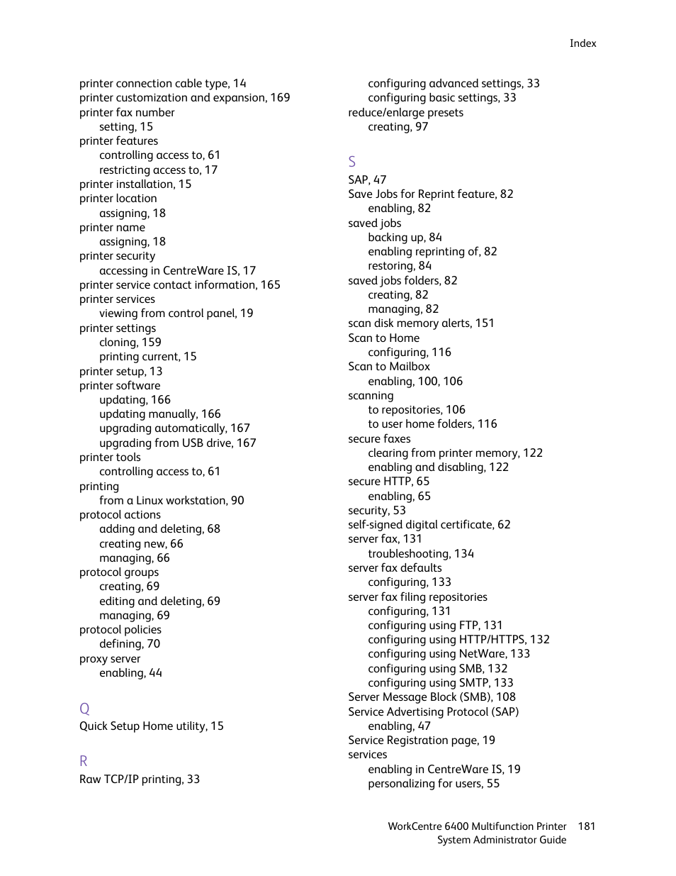 Xerox WorkCentre 6400 User Manual | Page 181 / 184