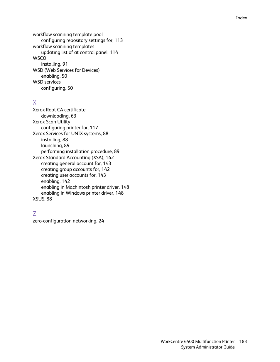 Xerox WorkCentre 6400 User Manual | Page 183 / 184