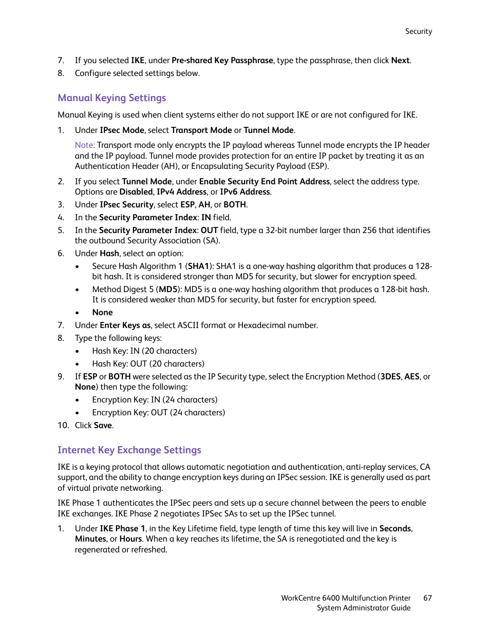 Xerox WorkCentre 6400 User Manual | Page 67 / 184