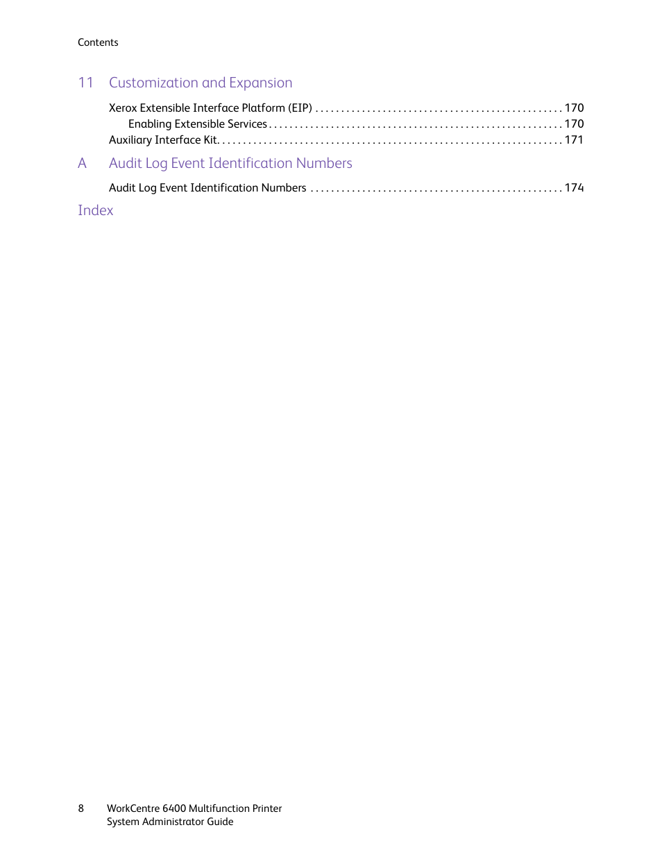 Xerox WorkCentre 6400 User Manual | Page 8 / 184