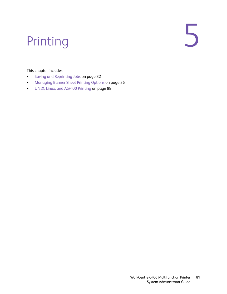 Printing | Xerox WorkCentre 6400 User Manual | Page 81 / 184