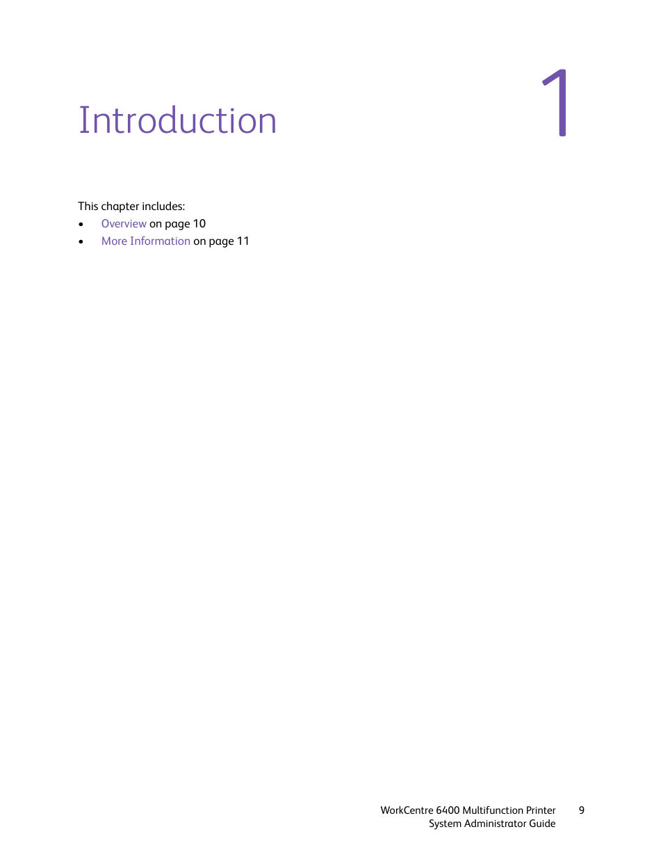 Introduction | Xerox WorkCentre 6400 User Manual | Page 9 / 184