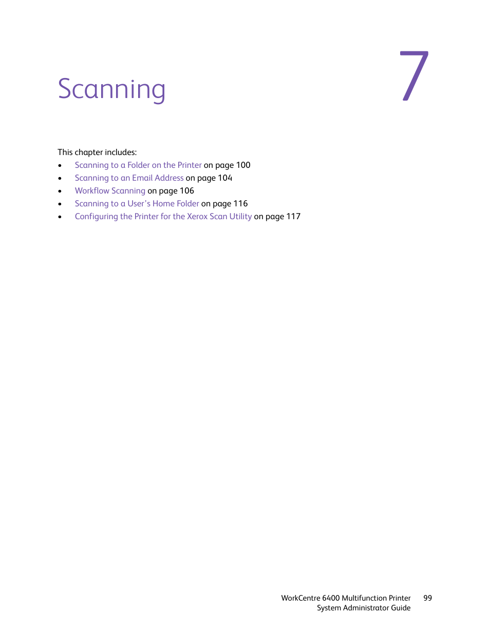 Scanning | Xerox WorkCentre 6400 User Manual | Page 99 / 184