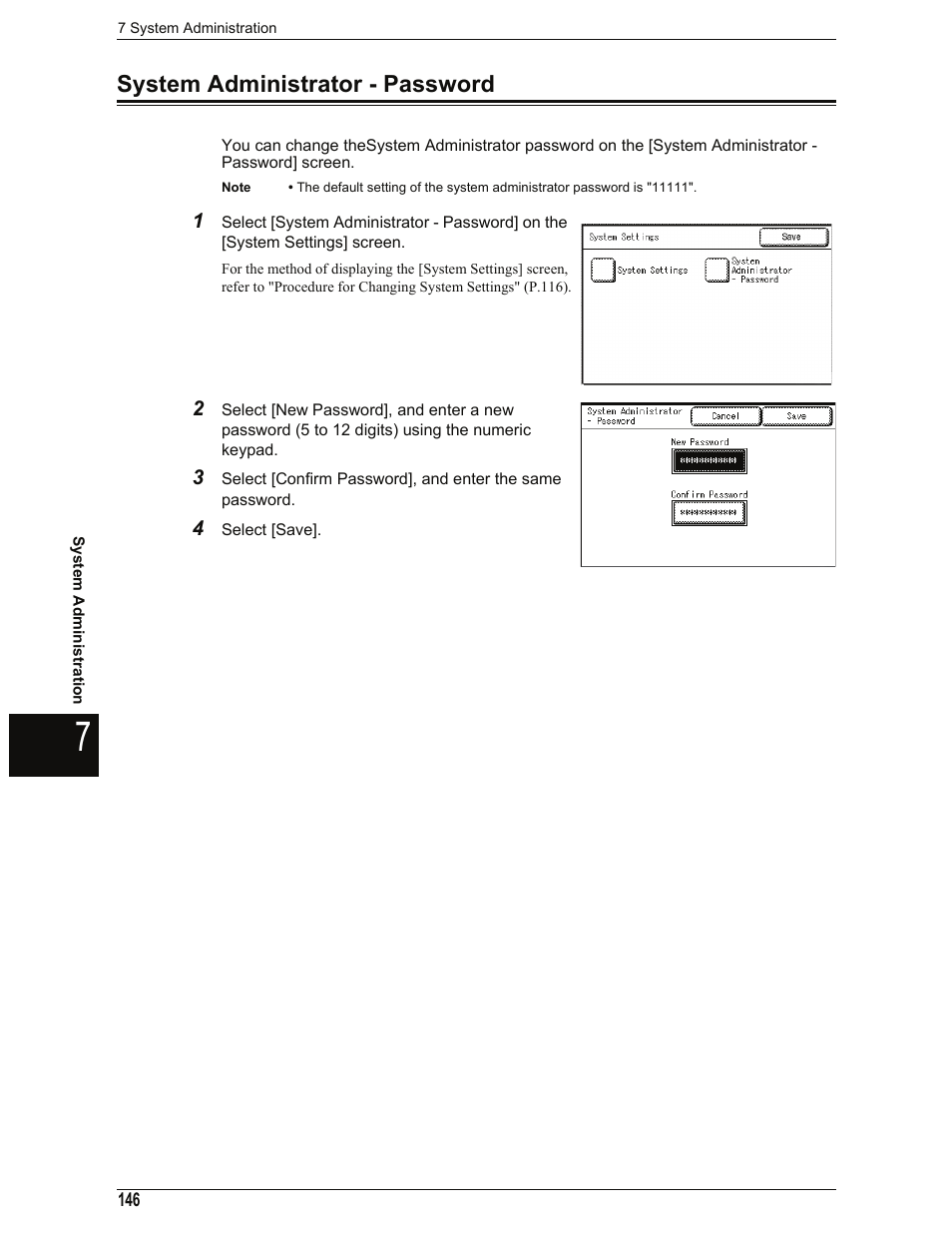 System administrator - password, System administrator - password" (p.146), R to "system administrator - password" (p.146) | Xerox 701P44973 User Manual | Page 154 / 206