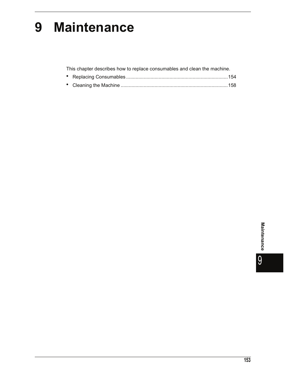 9 maintenance, Maintenance | Xerox 701P44973 User Manual | Page 161 / 206