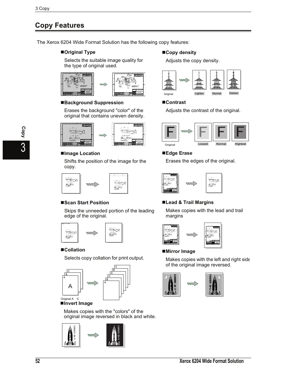 Copy features, Original type | Xerox 701P44973 User Manual | Page 60 / 206