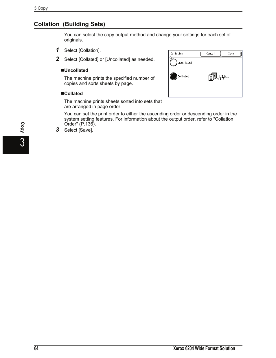 Collation (building sets), Uncollated, Collated | Xerox 701P44973 User Manual | Page 72 / 206