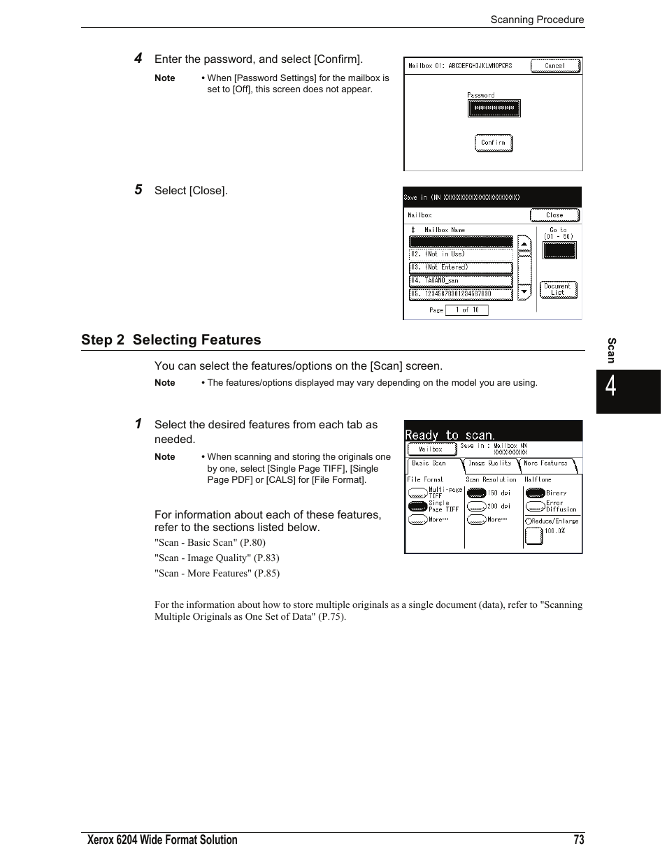 Step 2 selecting features | Xerox 701P44973 User Manual | Page 81 / 206