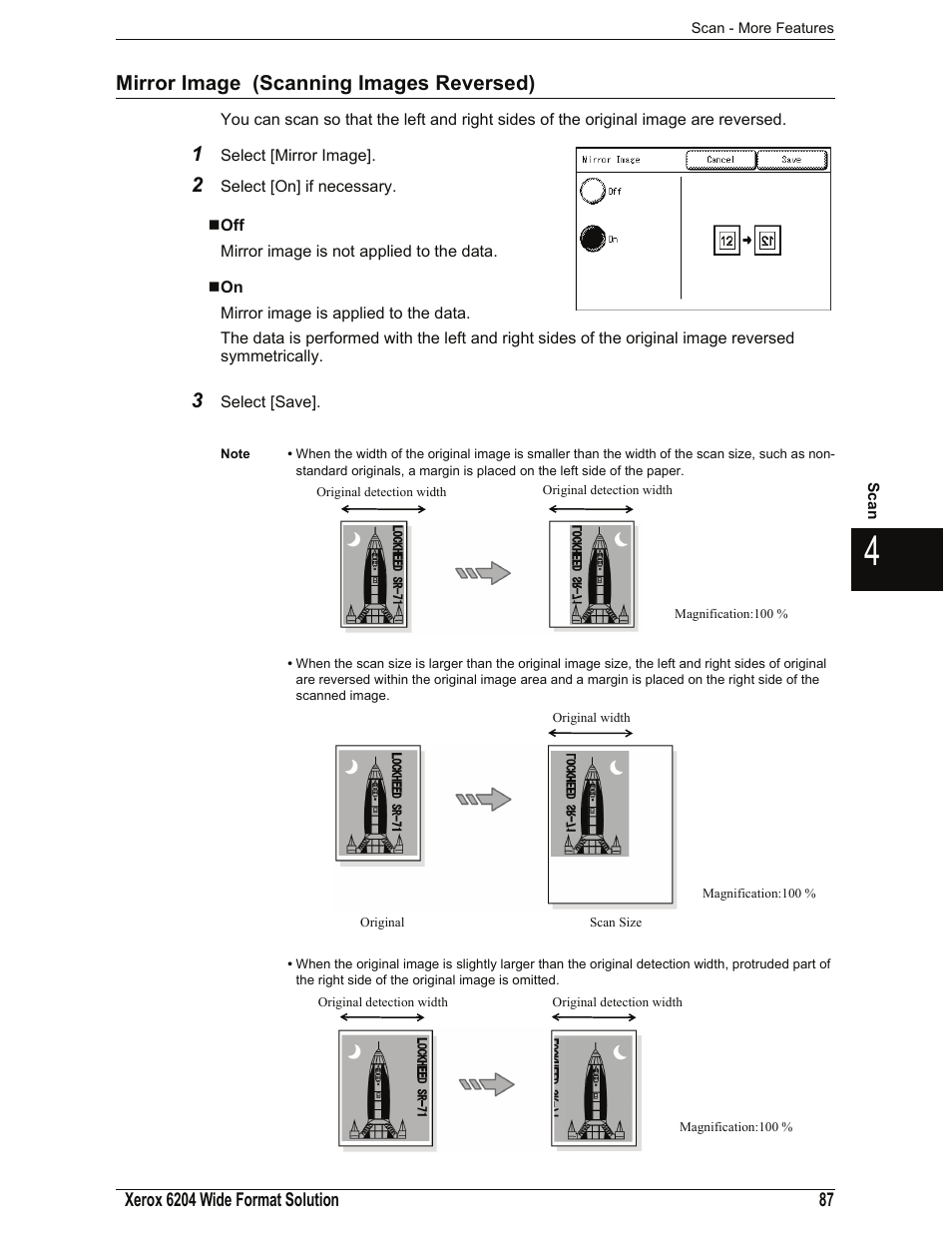 Mirror image (scanning images reversed) | Xerox 701P44973 User Manual | Page 95 / 206