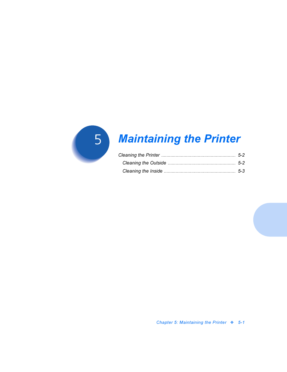 Maintaining the printer | Xerox DocuPrint Personal Laser Printer P1202 User Manual | Page 41 / 88