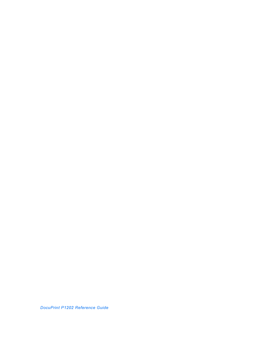 Xerox DocuPrint Personal Laser Printer P1202 User Manual | Page 88 / 88