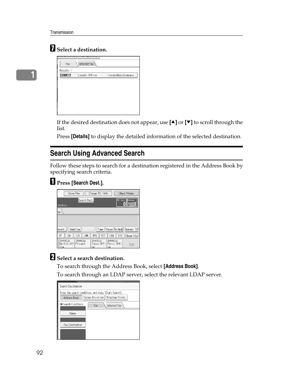 Search using advanced search | Xerox C3000 User Manual | Page 102 / 298