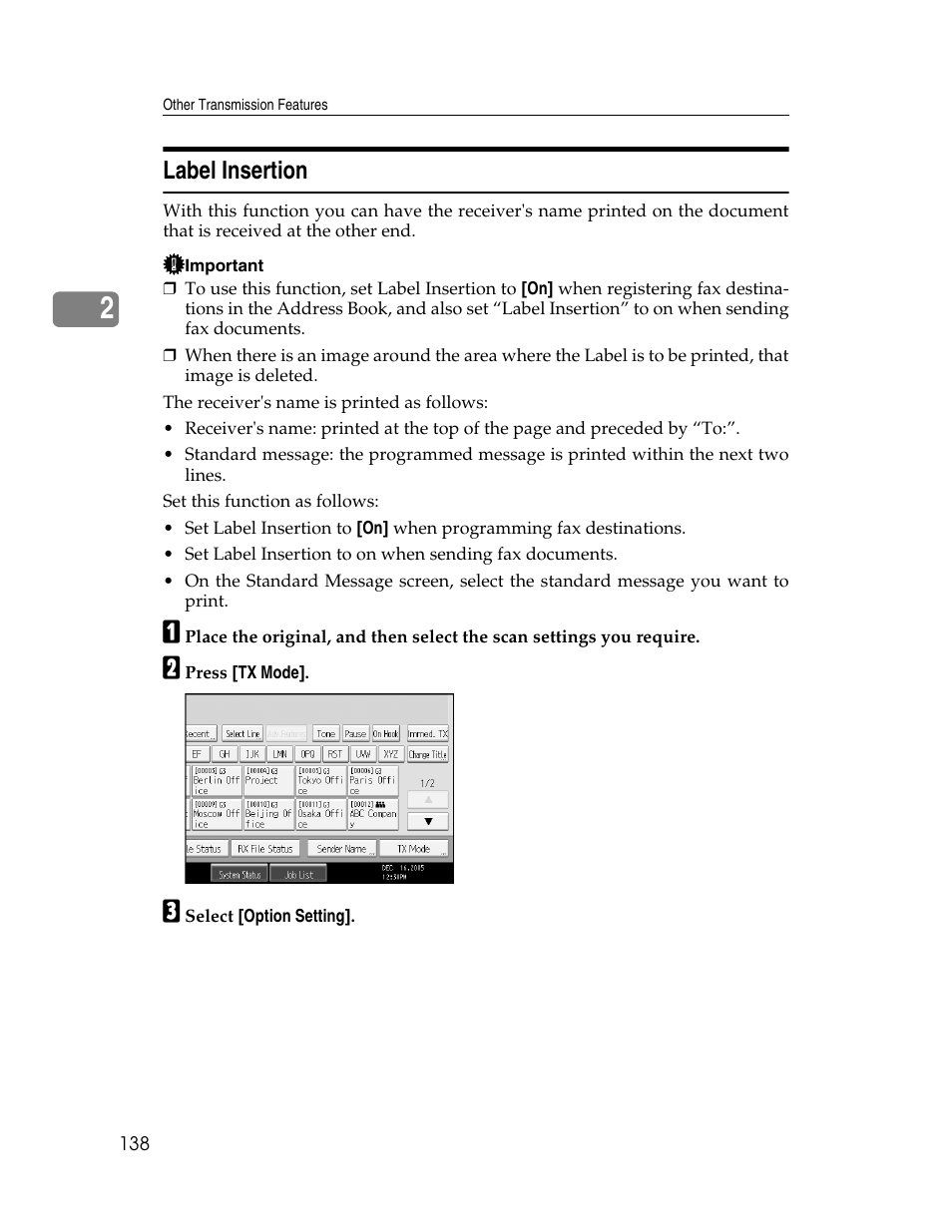 Label insertion, P.138 “label insertion | Xerox C3000 User Manual | Page 148 / 298