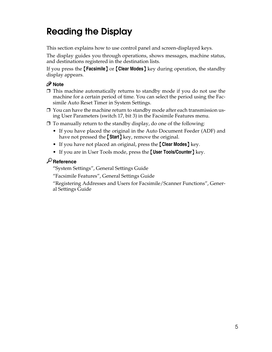 Reading the display | Xerox C3000 User Manual | Page 15 / 298