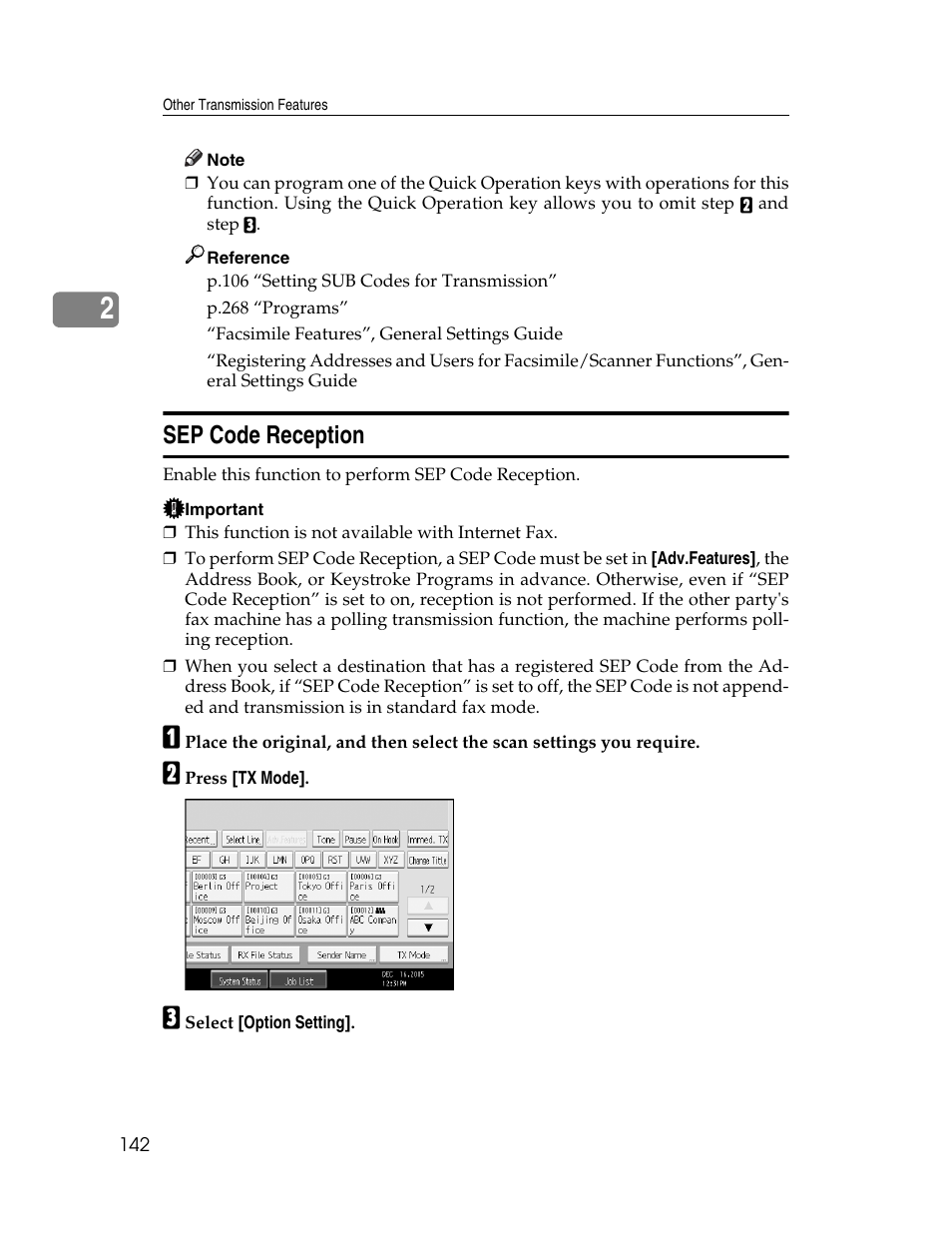 Sep code reception | Xerox C3000 User Manual | Page 152 / 298