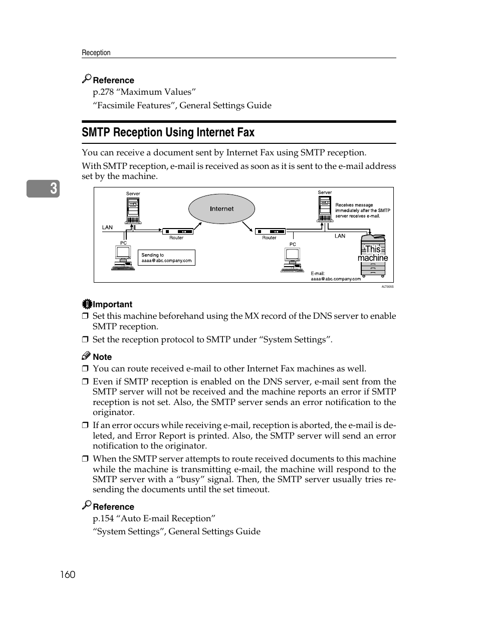 Smtp reception using internet fax | Xerox C3000 User Manual | Page 170 / 298