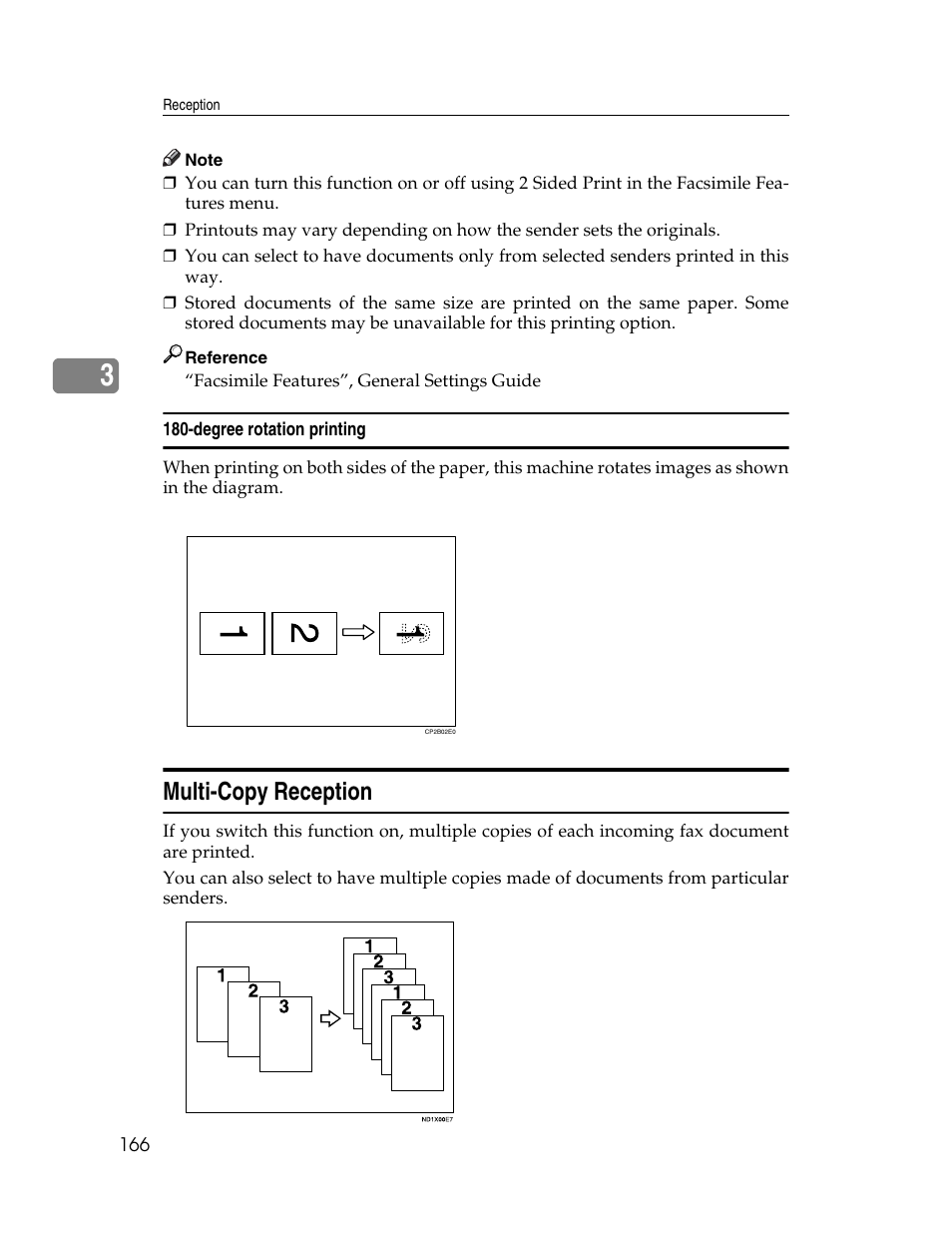 Degree rotation printing, Multi-copy reception | Xerox C3000 User Manual | Page 176 / 298