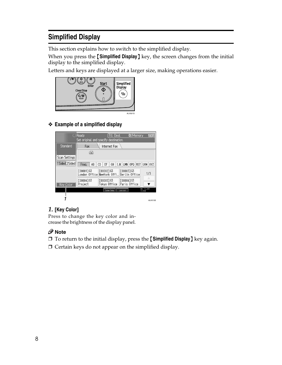 Simplified display | Xerox C3000 User Manual | Page 18 / 298