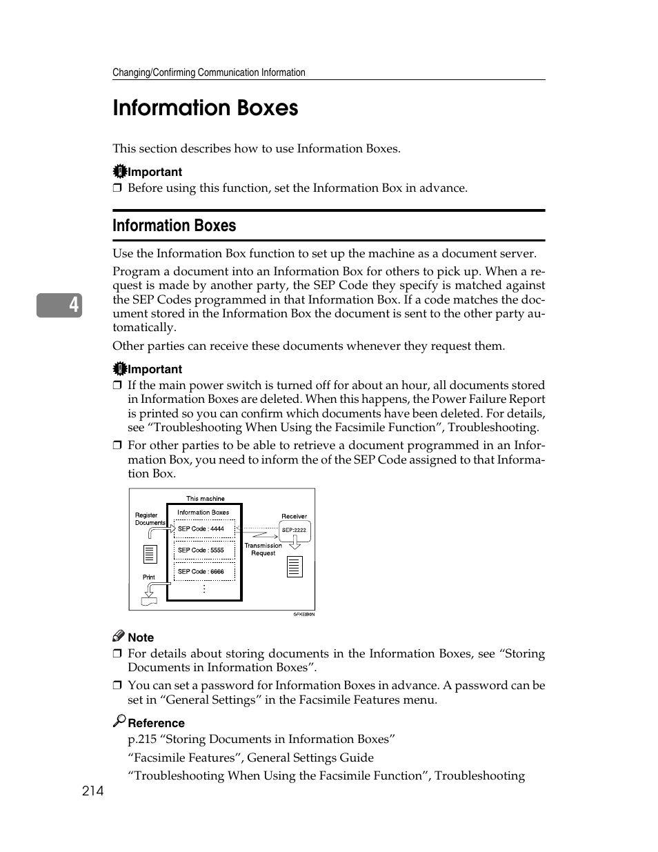 Information boxes, 4information boxes | Xerox C3000 User Manual | Page 224 / 298