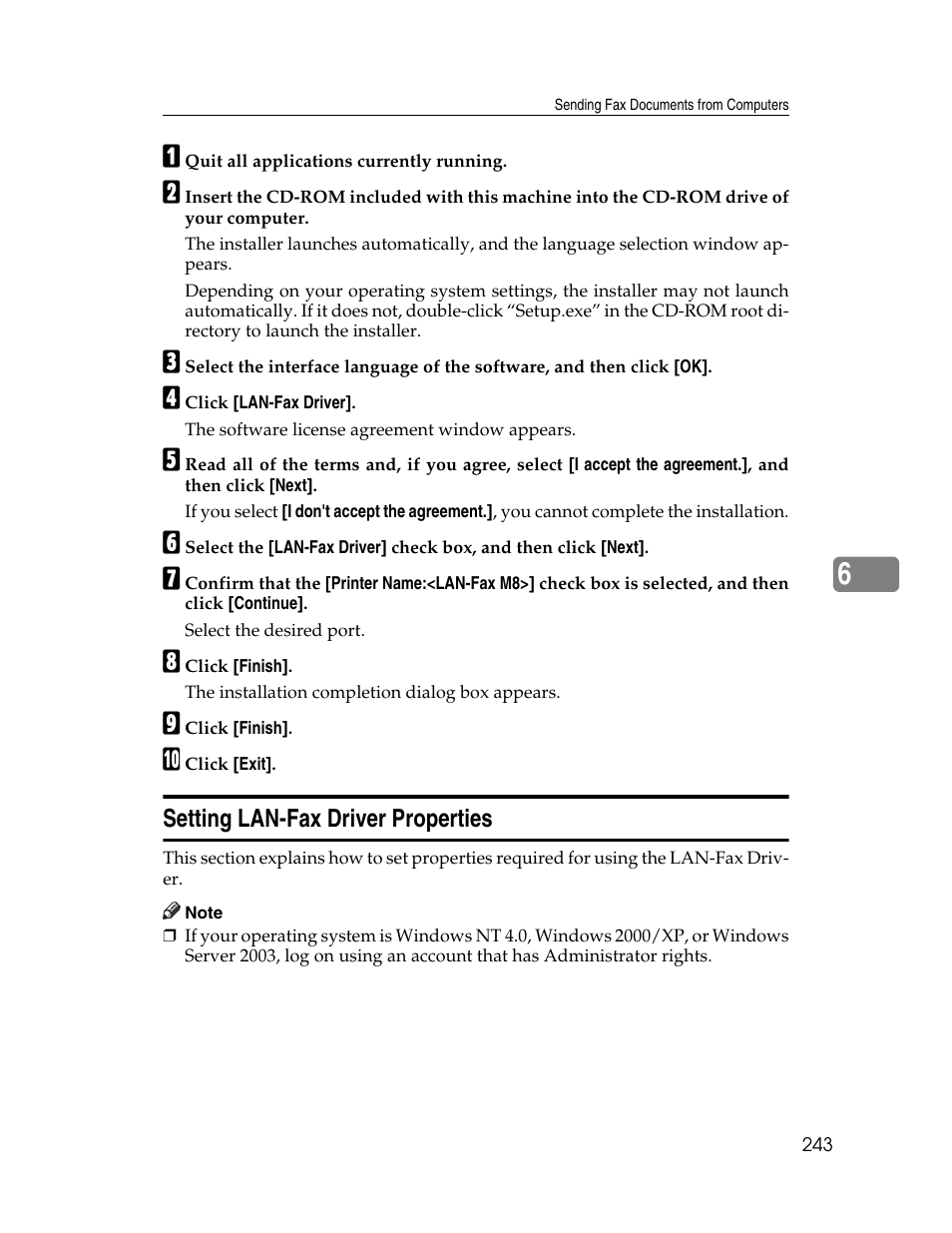 Setting lan-fax driver properties | Xerox C3000 User Manual | Page 253 / 298