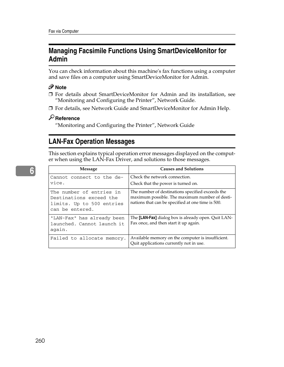Lan-fax operation messages | Xerox C3000 User Manual | Page 270 / 298