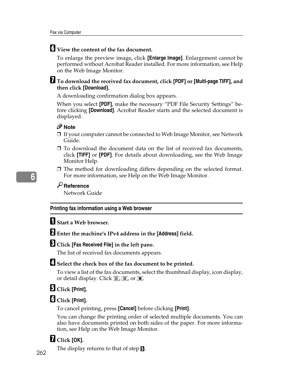 Printing fax information using a web browser | Xerox C3000 User Manual | Page 272 / 298