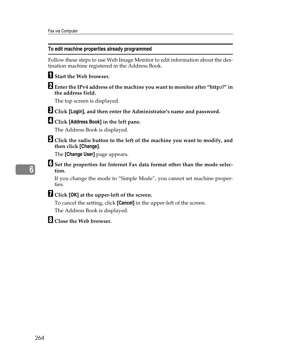 To edit machine properties already programmed | Xerox C3000 User Manual | Page 274 / 298