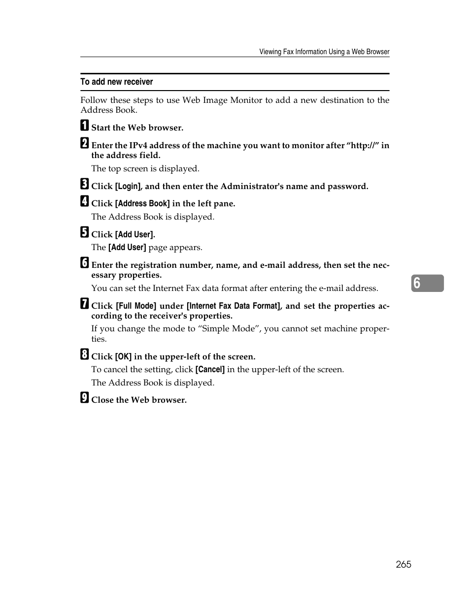 To add new receiver | Xerox C3000 User Manual | Page 275 / 298