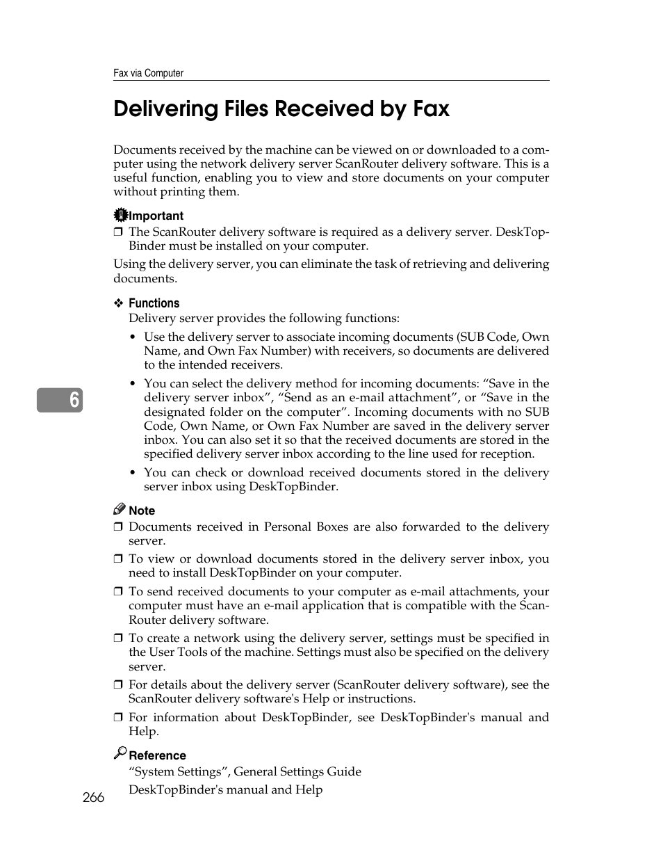 Delivering files received by fax, 6delivering files received by fax | Xerox C3000 User Manual | Page 276 / 298