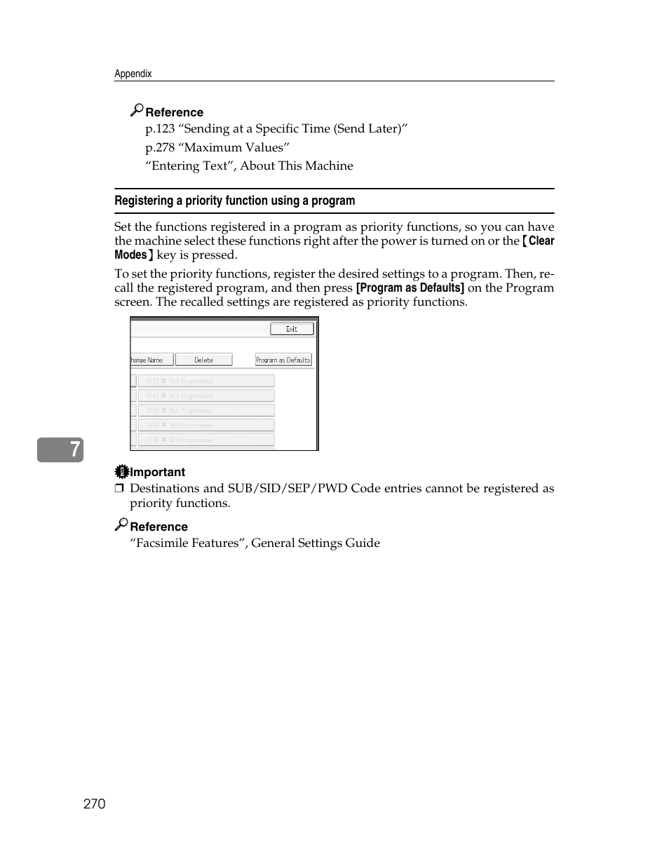 Registering a priority function using a program | Xerox C3000 User Manual | Page 280 / 298