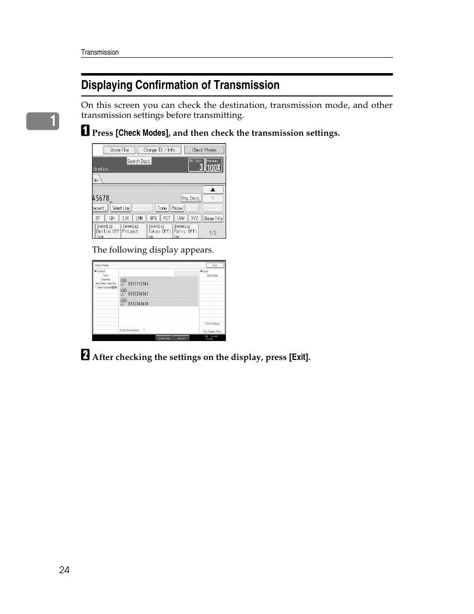 Displaying confirmation of transmission | Xerox C3000 User Manual | Page 34 / 298