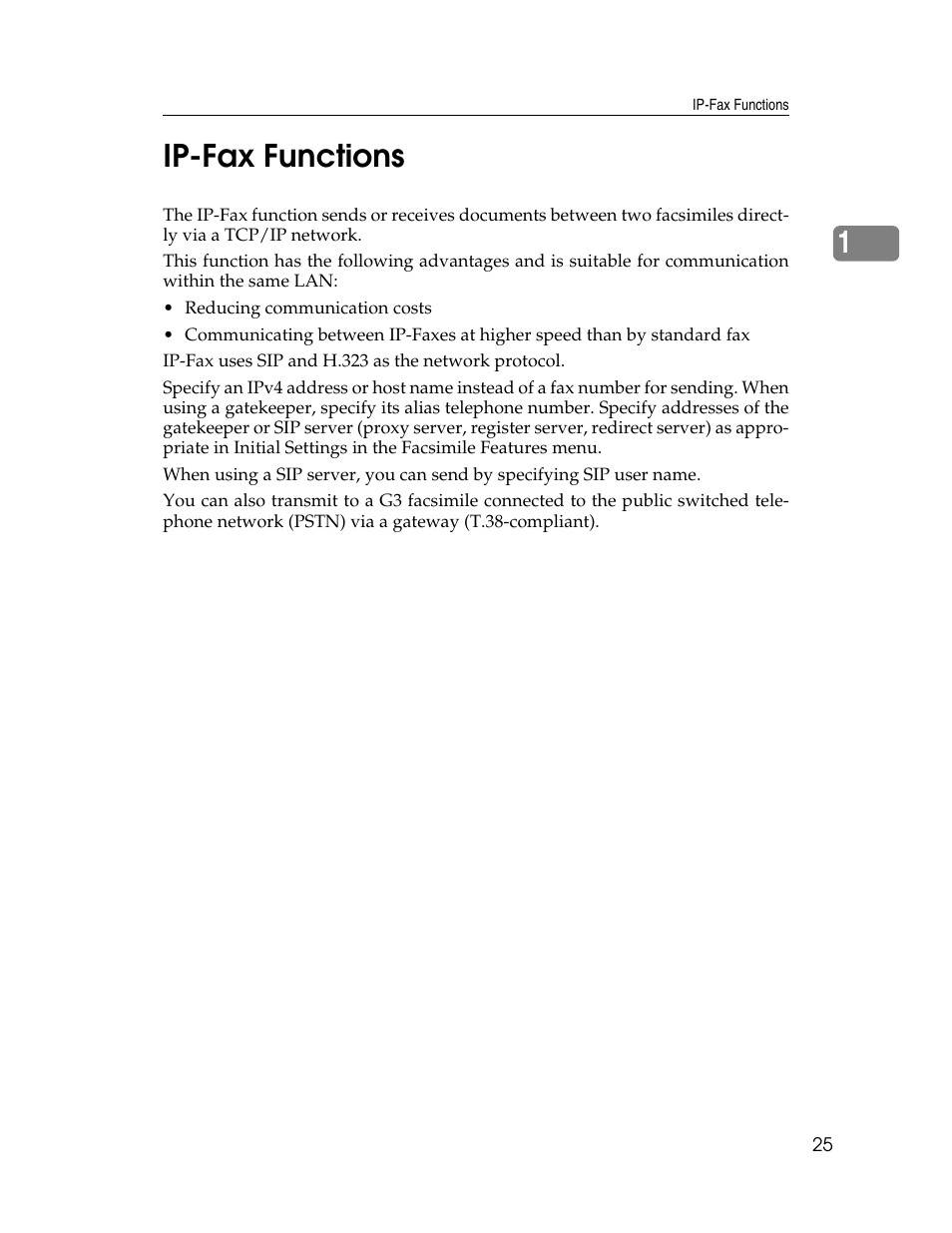 Ip-fax functions, 1ip-fax functions | Xerox C3000 User Manual | Page 35 / 298