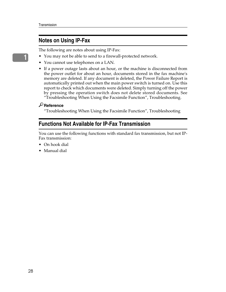 Notes on using ip-fax, Functions not available for ip-fax transmission | Xerox C3000 User Manual | Page 38 / 298